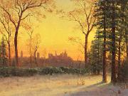 Albert Bierstadt View of the Parliament Buildings from the Grounds of Rideau Halls oil painting artist